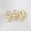 Gold-Plated Heart Lobster Clasp Keychain Pendant