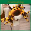 Adorable Plush Spider Toy In Blue Brown And Gray Color Options For Halloween Fun