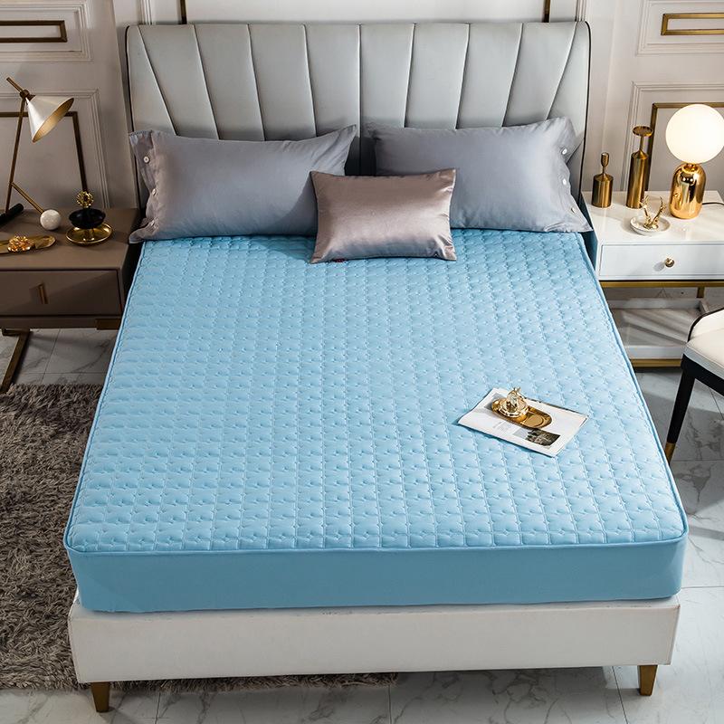 Verdickter, gesteppter Matratzenbezug aus 100 % Baumwolle, antibakteriell, für King-Size-Betten, individuelle Bettauflage, Schutzbezug nicht im Lieferumfang enthalten. Kissenbezug