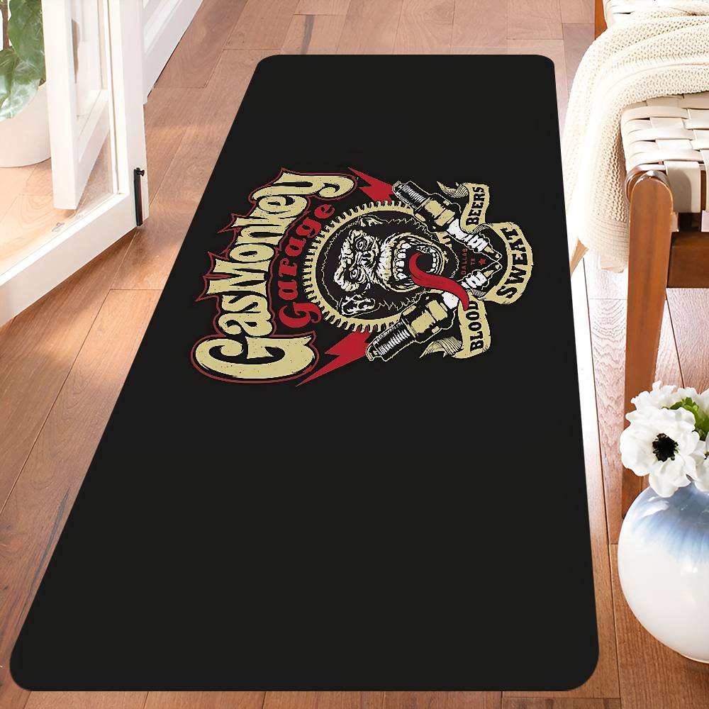 Gas Monkey Garage Logo Entrance Door Mat Washable Non-Slip Living Room Sofa Chairs Area Mat Kitchen Welcome Doormat