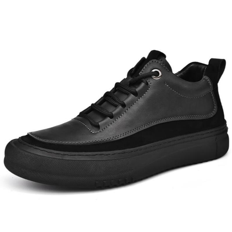 Men Ankle Boots Autumn Fashion Men Boots Leather Lace up Casual Shoes Men Comfortable Outdoor Designer Sneakers