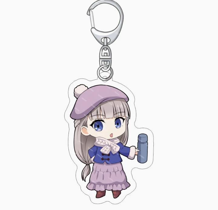 

Winter Camping Q Version Style Acrylic Keychain for Frieren Beyond Journey s End Ubel Fern Heiter Eisen Frieren Bag Charm Gift -1 PCS