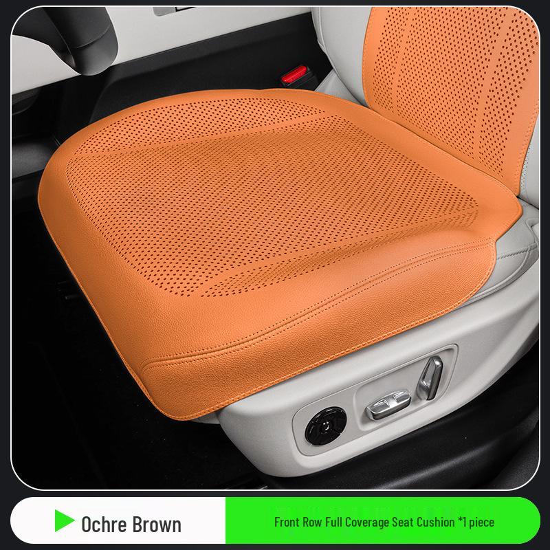 Universal Perforated Breathable Car Seat Cushion for Five-Seat Vehicles - Year-Round Ventilation