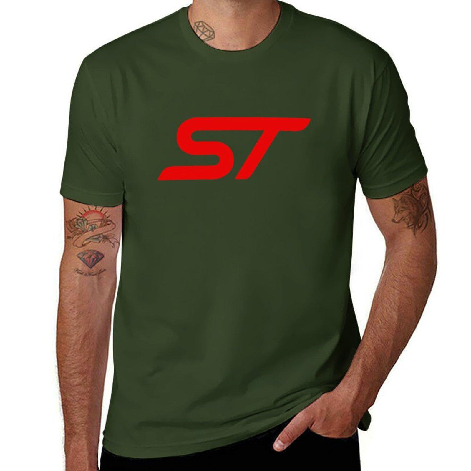 GUOYAN TOP Focus ST logo T-shirt kawaii kleding tops zomerkleding T-shirts voor heren katoen L