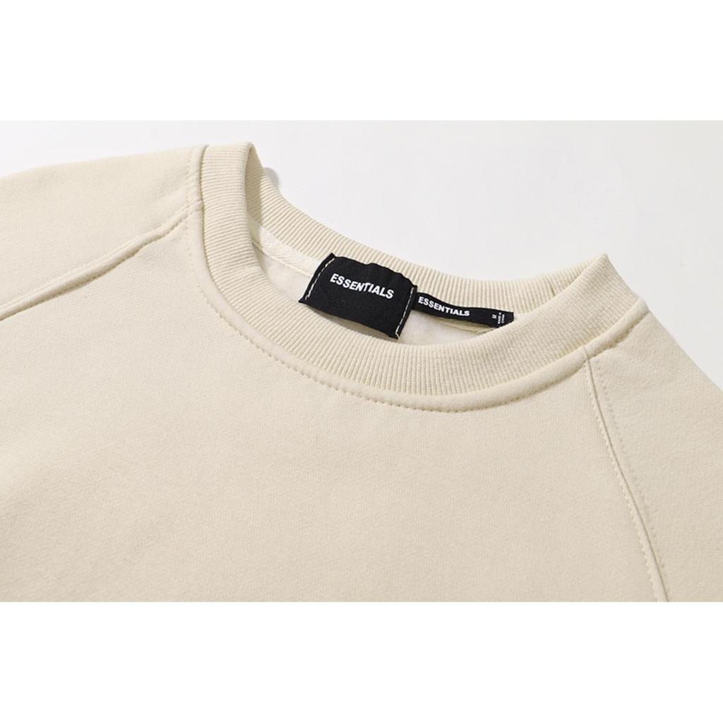 High Quality Essentials Thickening Round Neck Sweatshirt Silicone Logo Casual Loose Oversized Sports Shirt Top Pullover