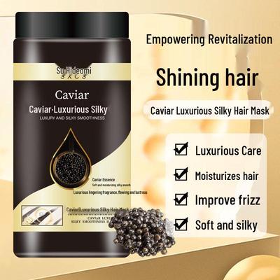 Su Xiu Chen's Silky Caviar Hair Mask: Enhances Quality, Tames Frizz, Smooths Split Ends, and Offers Lasting Fragrance.