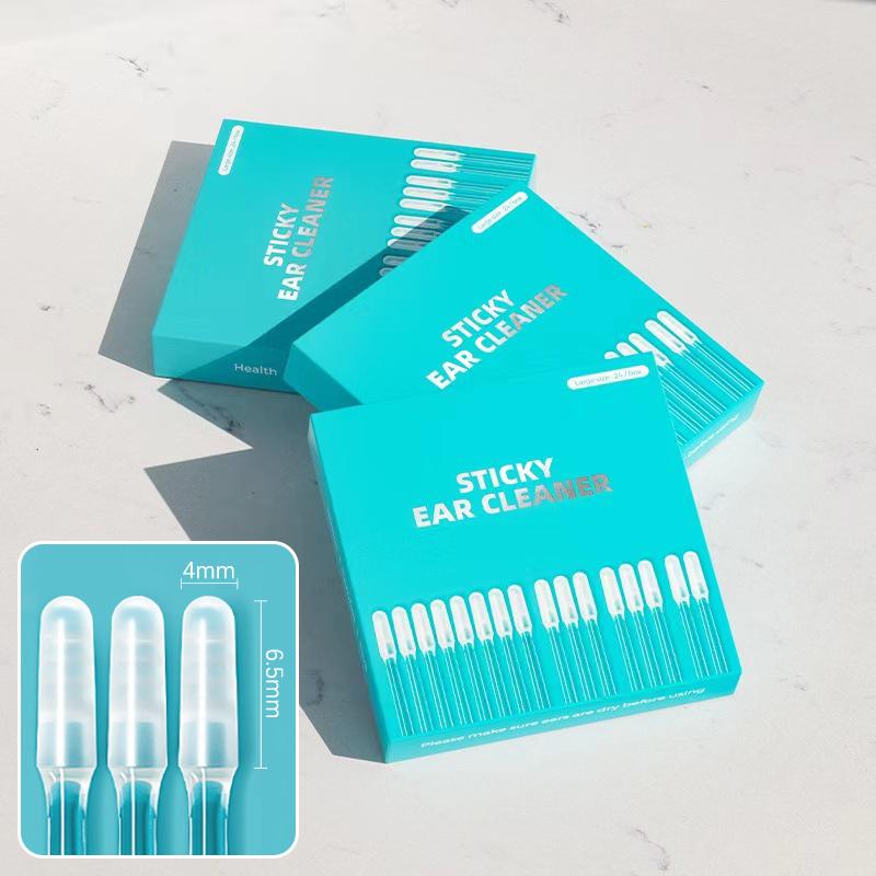 Disposable Sticky Ear Swabs Pick Reusable Ear Cleaner Soft Silicone Ear Wax Removal Tool Earwax Remover For Olders Adult Kid