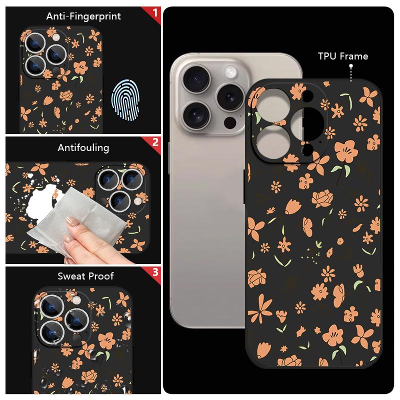Чехол-шнурок с мелким цветочным узором для iPhone 17 Pro Max iPhone 16 15 14 13 Pro Max 11 16E 17E Мягкий силиконовый чехол-накладка для телефона