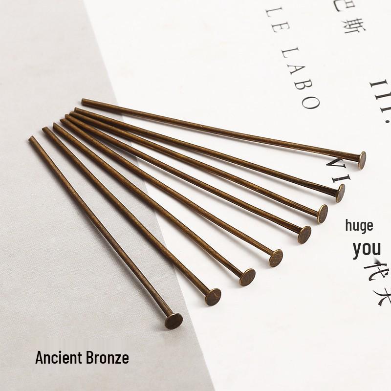 

200 Т-подібних шпильок з плоскою головкою для DIY бісероплетіння, саморобних шпильок для волосся, сережок та ювелірних аксесуарів 50mm 200 pieces