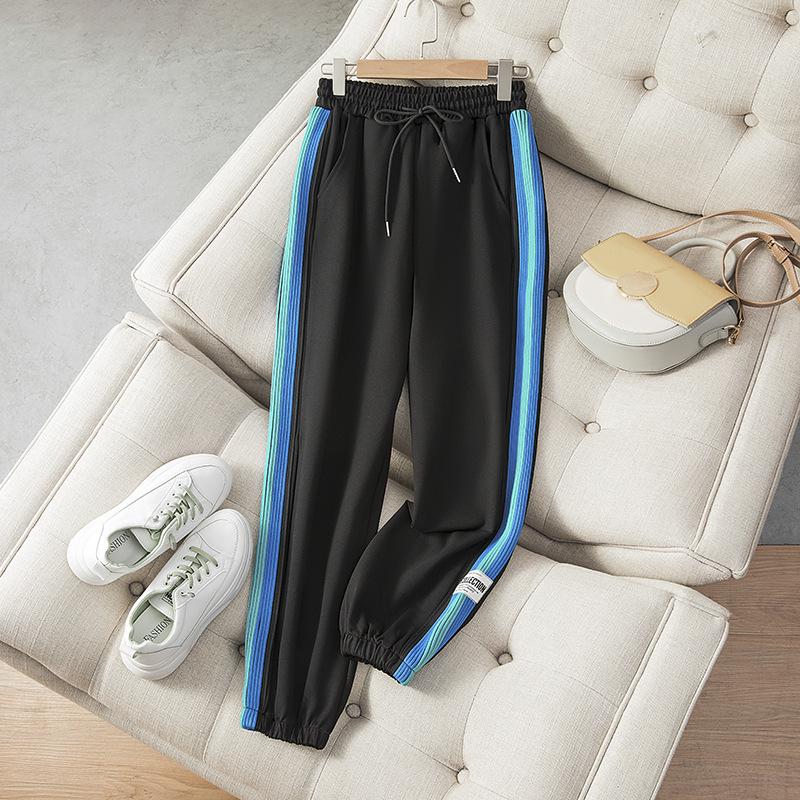 

Женские брюки большого размера в стиле пэчворк с манжетами на лентах, повседневные - Весна/Осень 2022 4XL