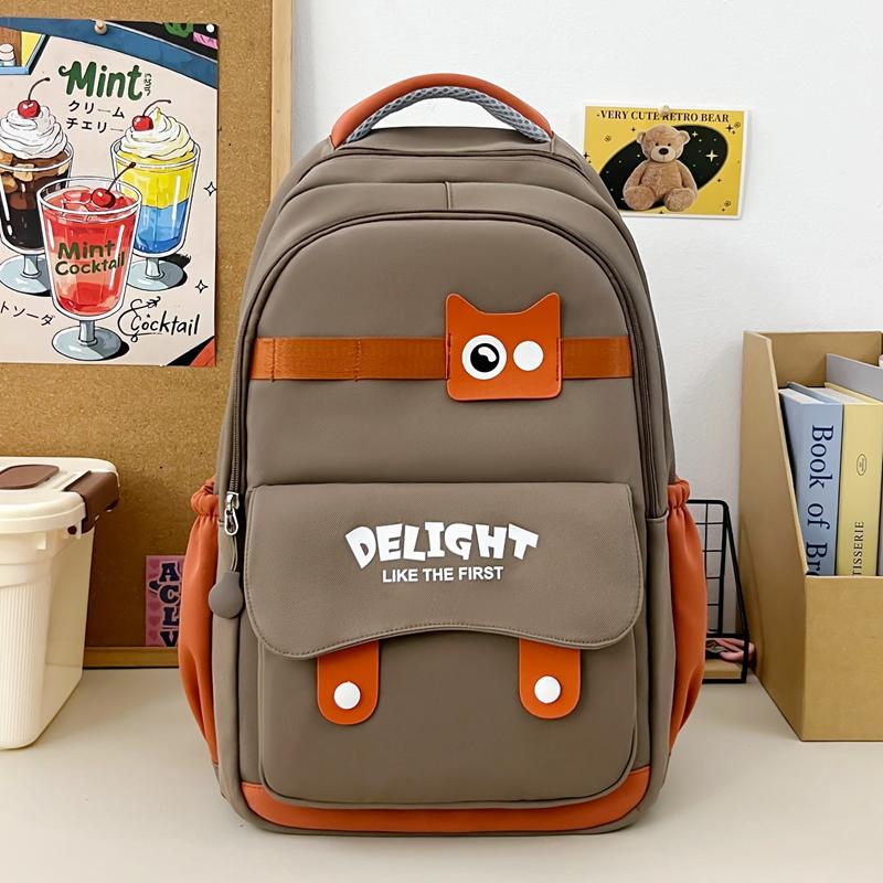 Cartoon Student Schoolbag Women's Contrast Backpack