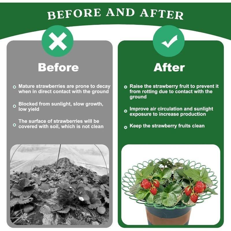 20 szt. Stojak na truskawki z 3 solidnymi nogami - Stelaż wspierający rośliny do uprawy, Idealny do utrzymywania truskawek ogrodowych w czystości