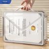 Transparent Acrylic A4 Document Storage Box - Stackable Office Organizer for Paper and Files