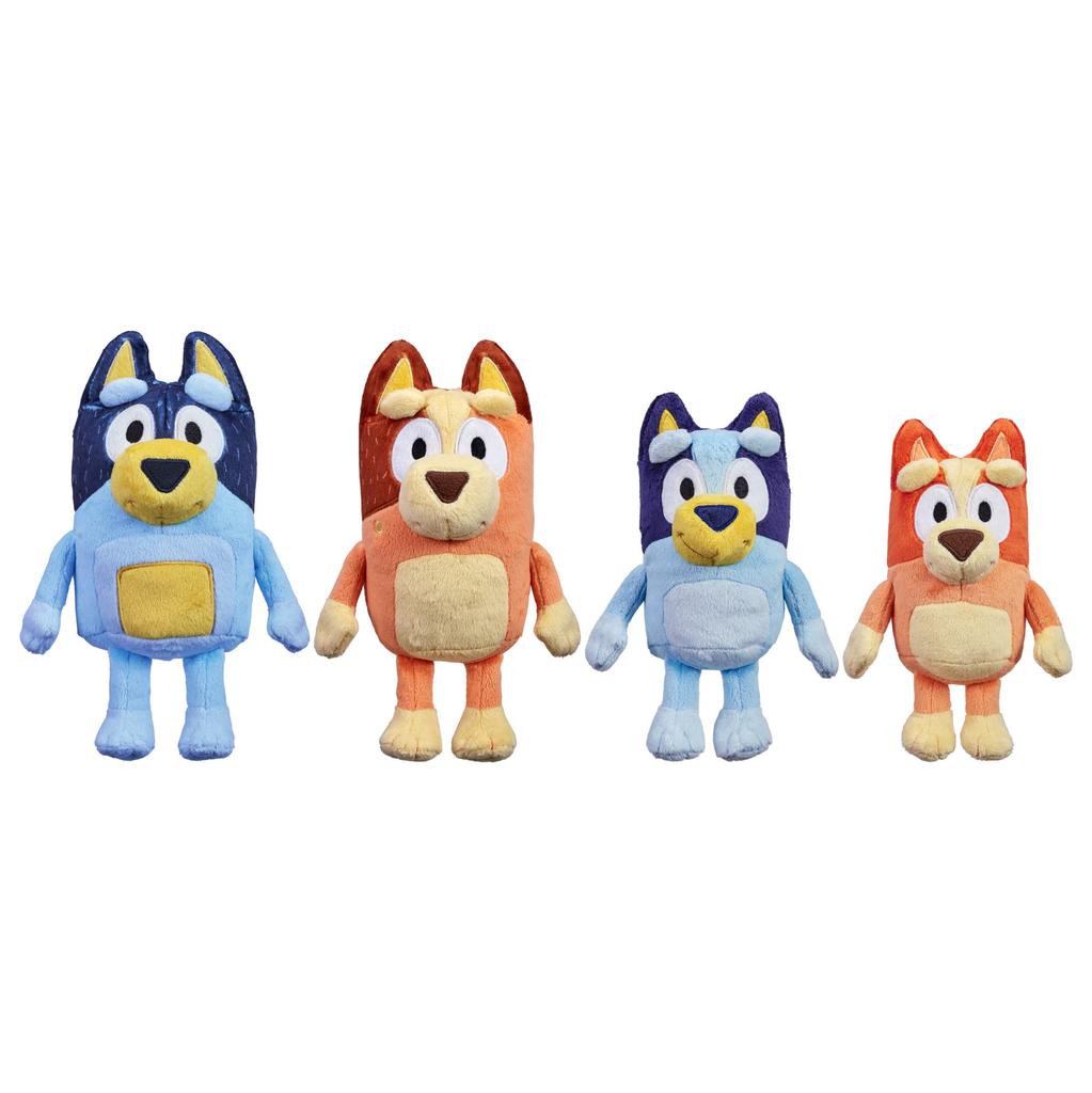 Bluey Heeler Family Plush Set 4 Plush Figures Amazon Exclusive 7-8"