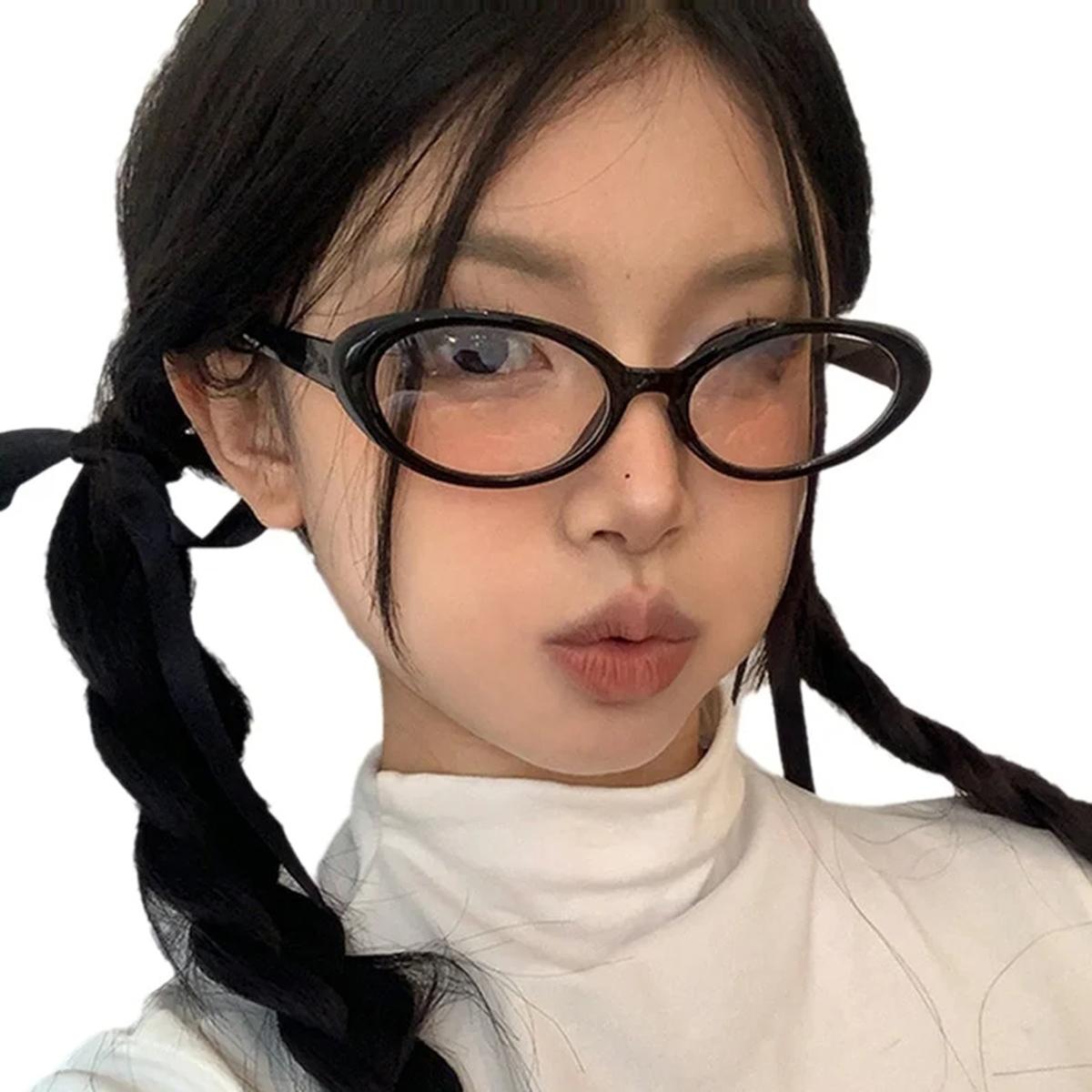 

Стильные и простые женские ретро-очки High Sense Small Oval Glasses Anti-Blue Light