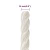153067 vidaXL Work Rope White 16 Mm 250 M Polypropylene