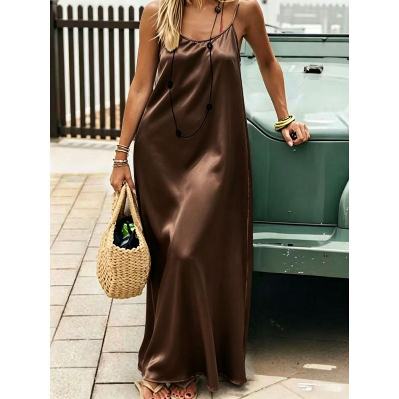 Long Backless Sleeveless Wrap Dress Women 2026 Loose Fit Casual Beach Vacation