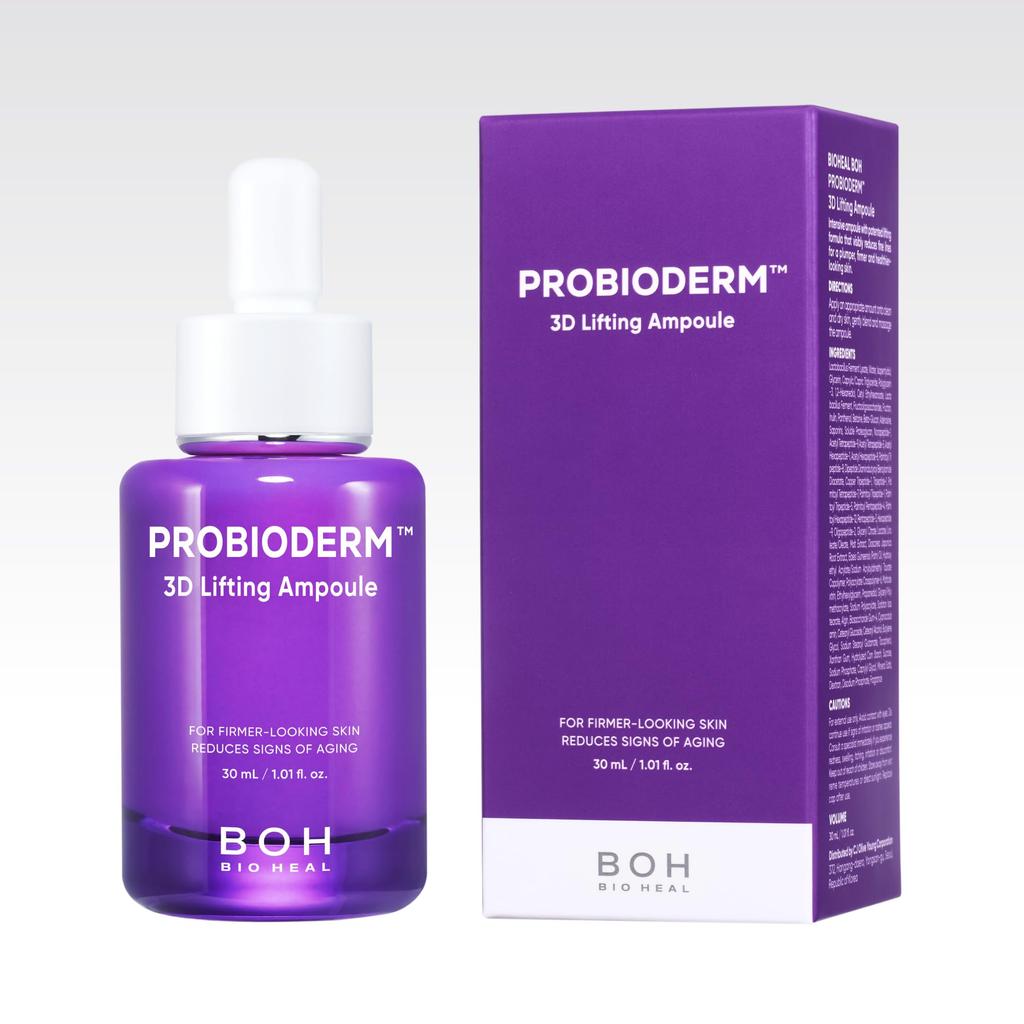 BOH Probioderm 3D Lifting Serum, 30mL, Moisturizing for Dry Skin, Improves Elasticity, Korean Cosmetics, 3D Volume, Firmness