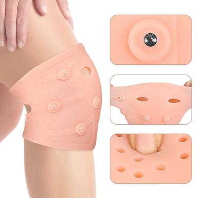 Silicone Knee Braces, Magnetic Knee Compression Support Sleeve Brace, Thickened Patella Knee-Pads Sport Knee Elbow Protectors