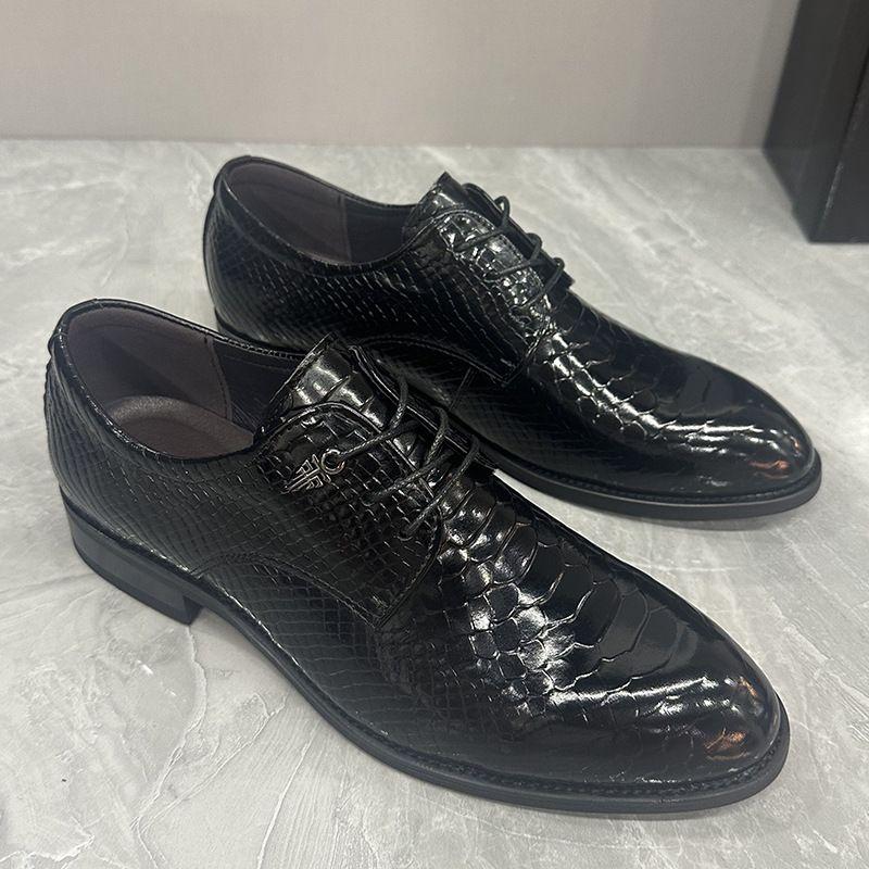 Piele de vacă strat superior interior piele naturală pantofi derby business casual cu talpă moale pentru bărbați