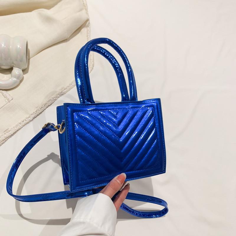 

Contemporary Small Square Handbag For Women Fashionable Zippered Everyday Shoulder Bag синій