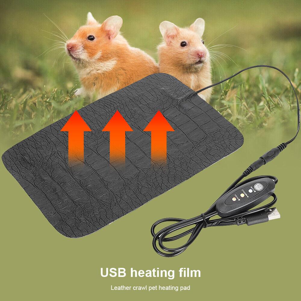 5V USB Pet Warmer Heating Pad Electric Bed Winter Warm Carpet Adjustable Temperature Controller Reptile Dog Mat Tools Two Sizes