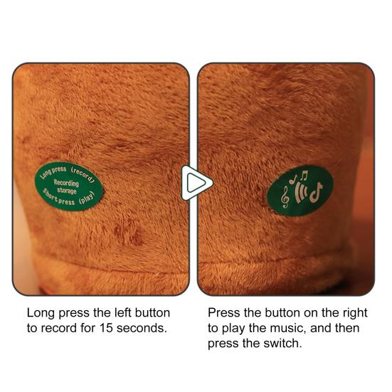 Electric Dancing Sunflower Toy Repeats What You Say Recording Singing Plush Potted Flower Toy Toddlers Educational Interactive Plushie Musical Toy