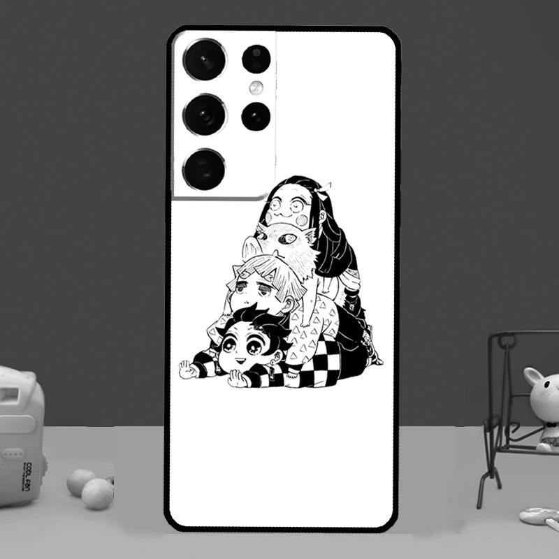Etui Demon Slayer Kimetsu no Yaiba dla Samsunga Galaxy S21 S22 Ultra S20 FE S8 S9 S10 Note 10 Plus Note 20 Ultra Coque