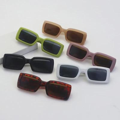 Lunettes de soleil carrées rétro vert avocat pour femme - Style européen et américain tendance avec protection solaire