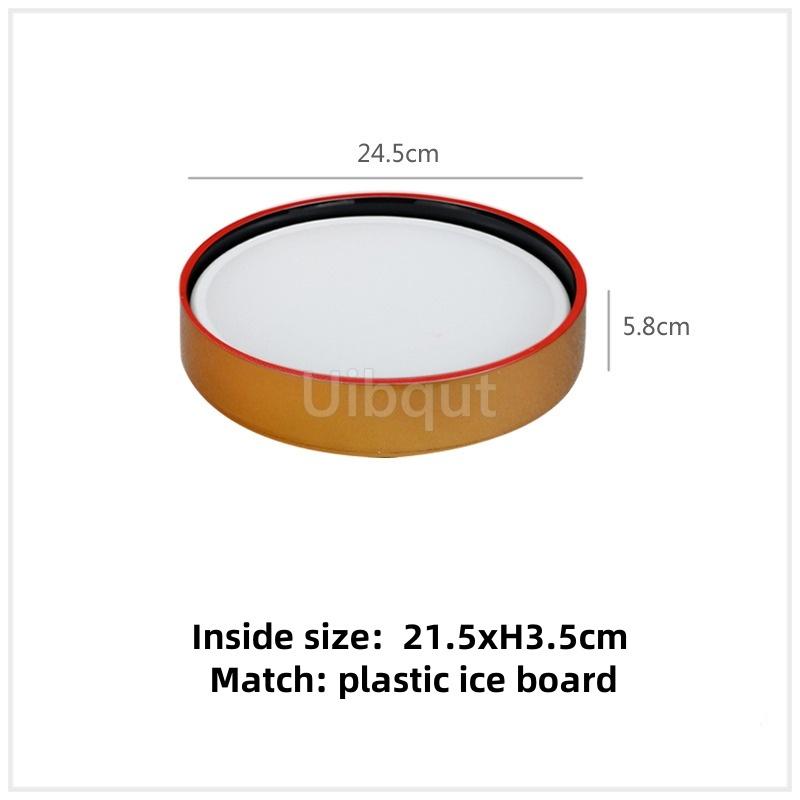 Japanese sushi bucket cuisine sashimi raw fish seafood dish fruit dish food Salmon Ice Plate Ice Saucer round tray tableware art