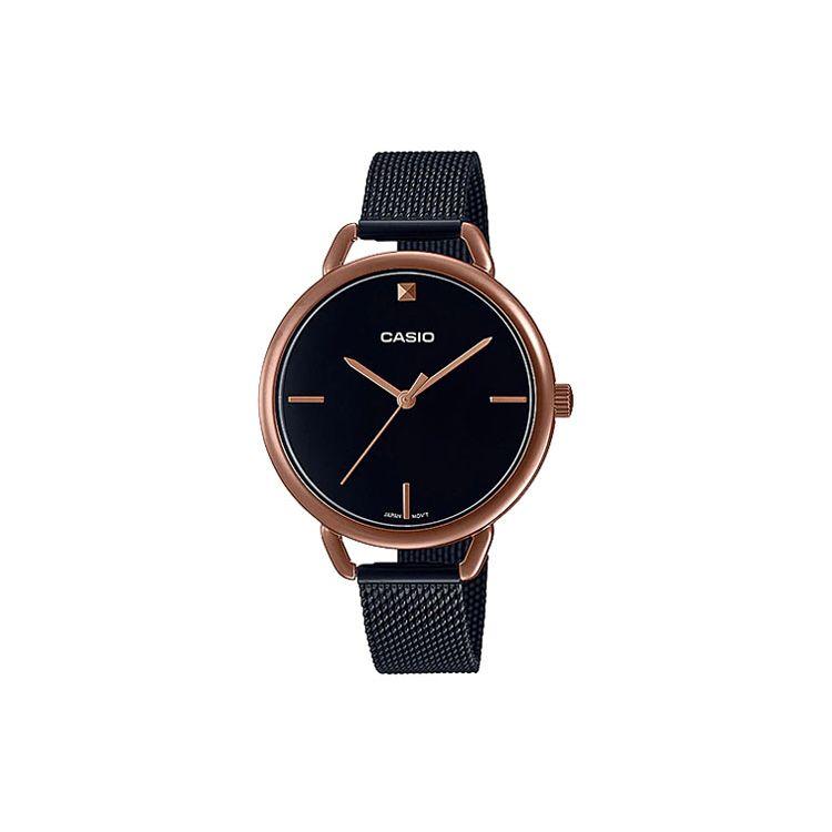 Casio Standard Series Fashion Trend Business Casual Classic Quartz Watch Women Watches Black LTP-E415MBR-1CDF Black Strap
