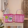 Sweet and cute handbag handwoven bag with gift basket fashion vegetable basket bag versatile beach bag