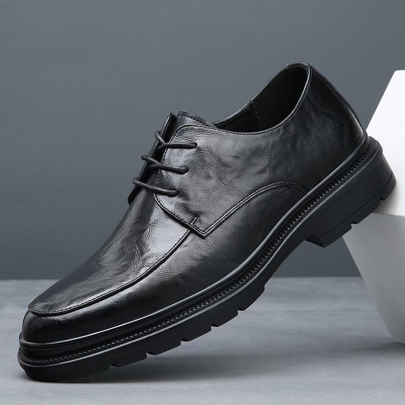 

2025 Мужская Легкая Повседневная Кожаная Обувь - Формальная, Удобная, Модная 38