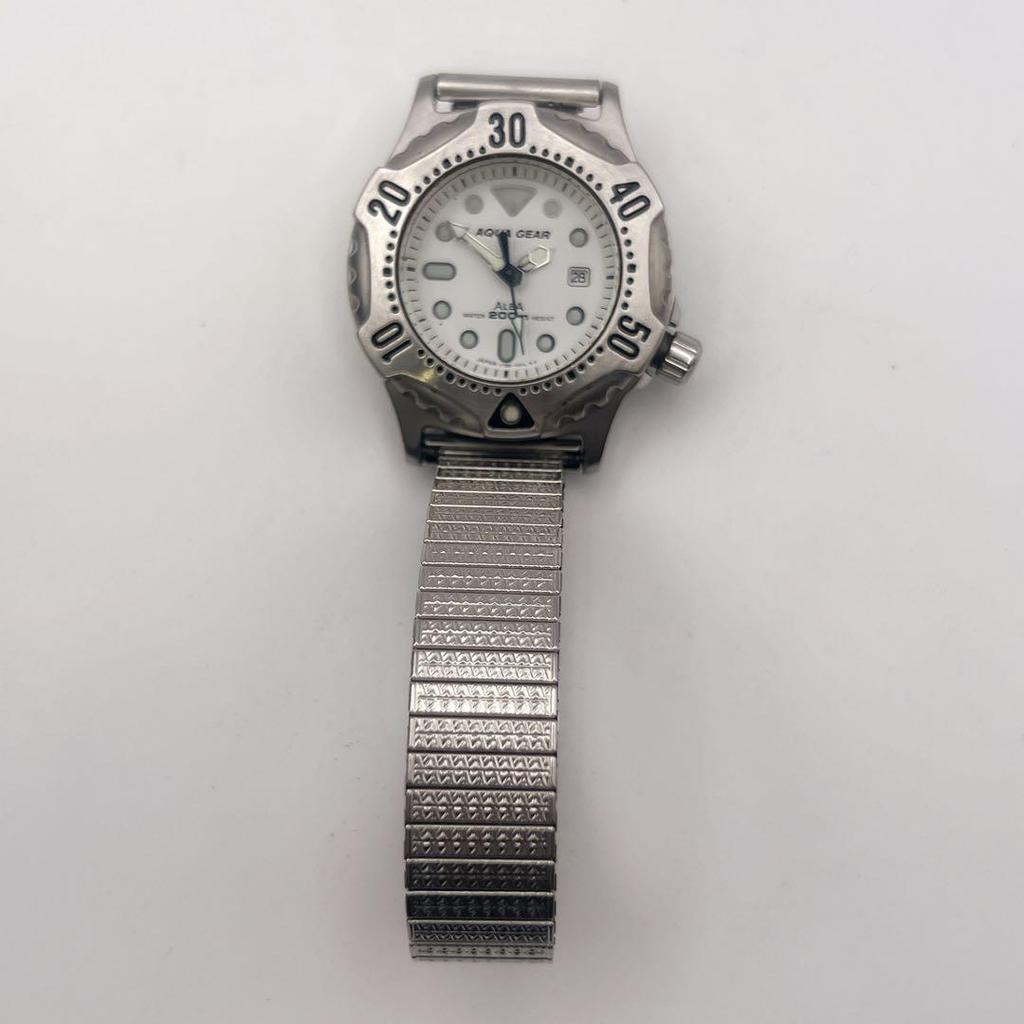 Used [Rare/working item] SEIKO ALBA AQUA GEAR 200m waterproof wristwatch