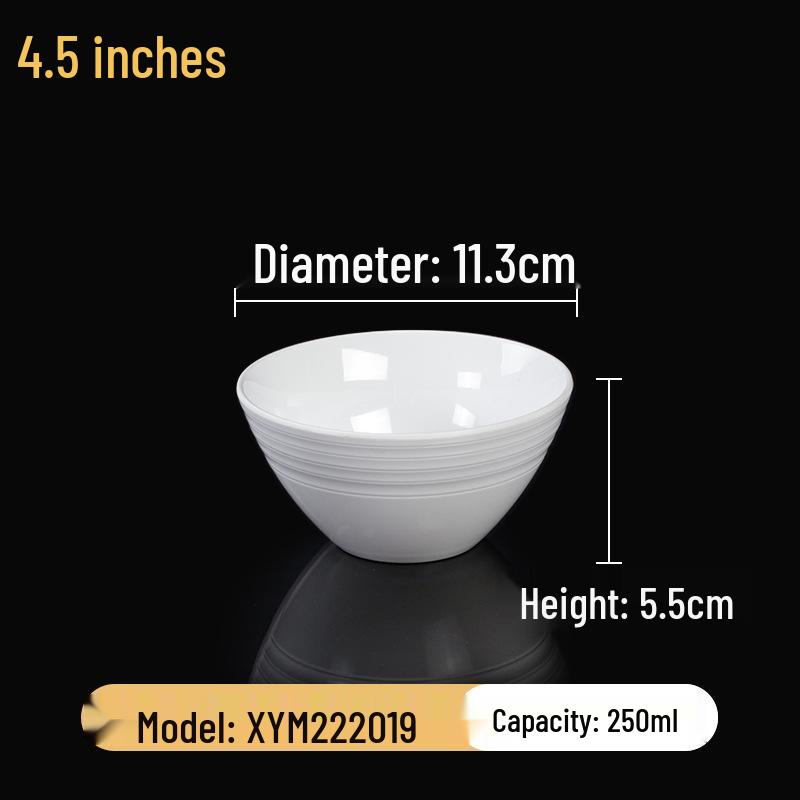 Melaminová sada čtvercových misek: Ideální pro Hot Pot, Omáčky, Rýži, Kaši a Polévku - Pro Komerční a Restauranční Použití.