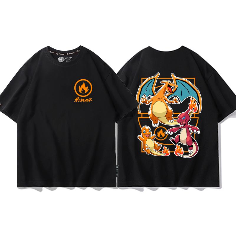 Tričko s potiskem Pokémonů pro děti Vhodné pro chlapce i dívky v létě Řada Genki Mewtwo Krátký rukáv