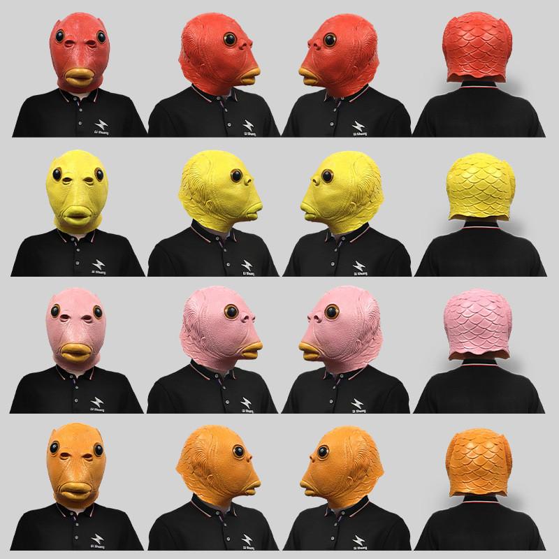 Amusing Colorful And Fish Head Mask For Kids Birthdays And Holiday Parties