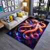 Vibrant Octopus Cosmic Underwater Scene Carpet Yoga Living Room Room Decor Children's Crawling Mat Doormat Area Rug