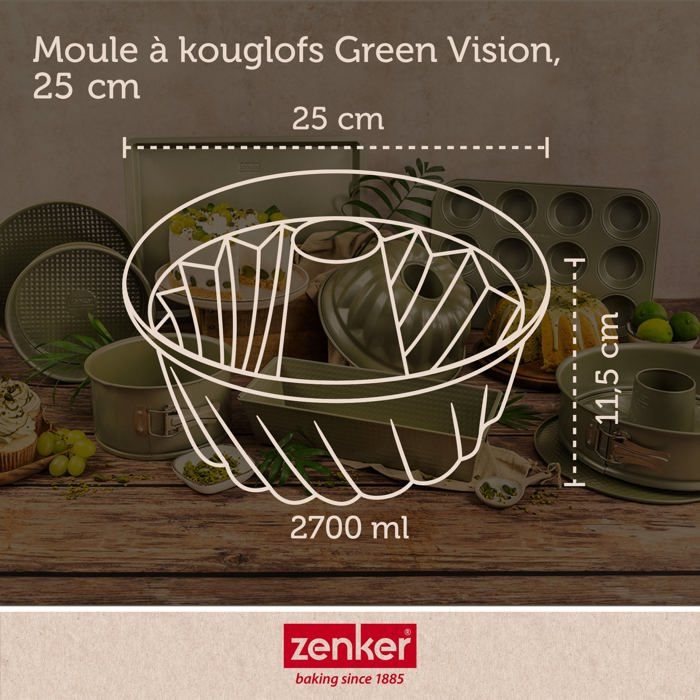 Moule À Kouglof 25 Cm Zenker Green Vision