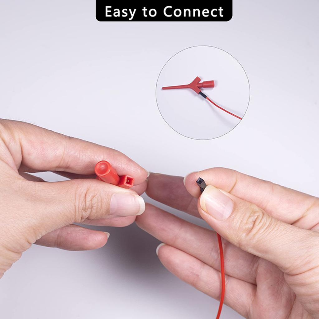 Convenient & Reliable Aircraft Shaped Gold Plated Test Hook with 20cm DuPont Wire fiting for Electronics Testing Repair