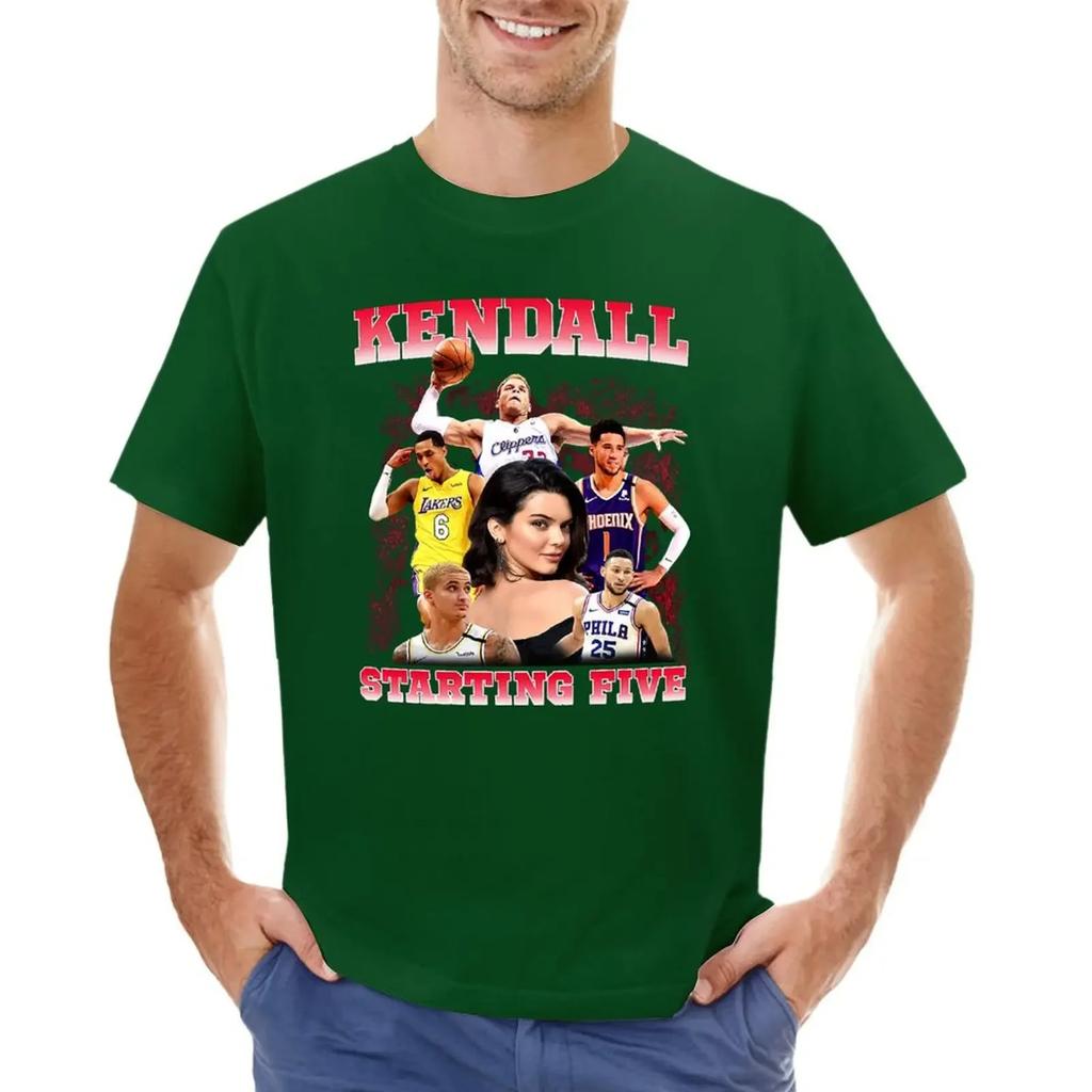 Kendall Jenner Starting Five T-shirt cute clothes quick drying funnys blanks funny t shirts for