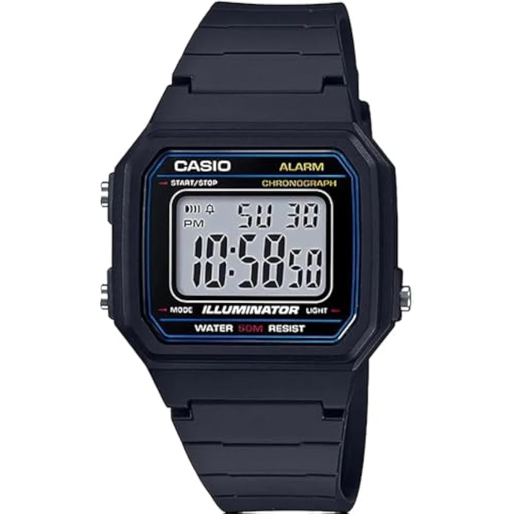 [CASIO Standard Digital Men's Watch W-217H-1AV Black Overseas Model [Parallel Import].