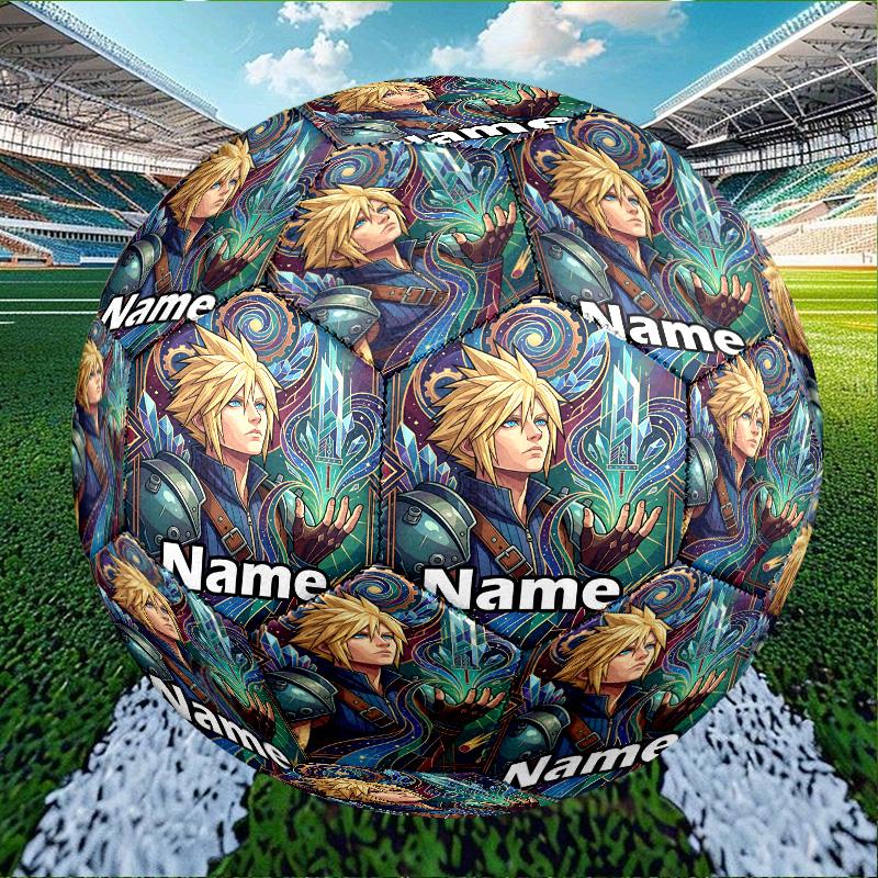 Custom Name Personalized Final Fantasy Print Size 5 Soccer Ball Training & Match Football, for Team, Kicking, Gift for Football