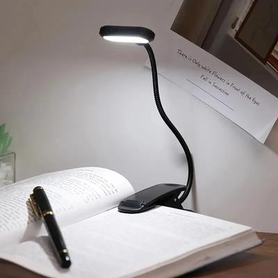 Batteriebetriebenes Mini-LED-Buchlicht mit Clip Augenschutz Flexible Leselampe Schreibtisch Nachttisch Tragbares Nachtlicht Studienlicht