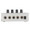 For US Plug 4 Channel Stereo Headphone Amplifier Ultra Compact Mini Earphone Splitter  Sound Mixer