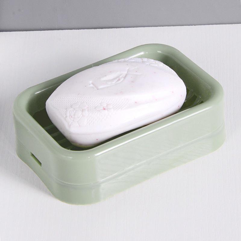 Creative Double-Layer Soap Dish: Square Plastic Grid for Home, Bathroom, and Travel Use