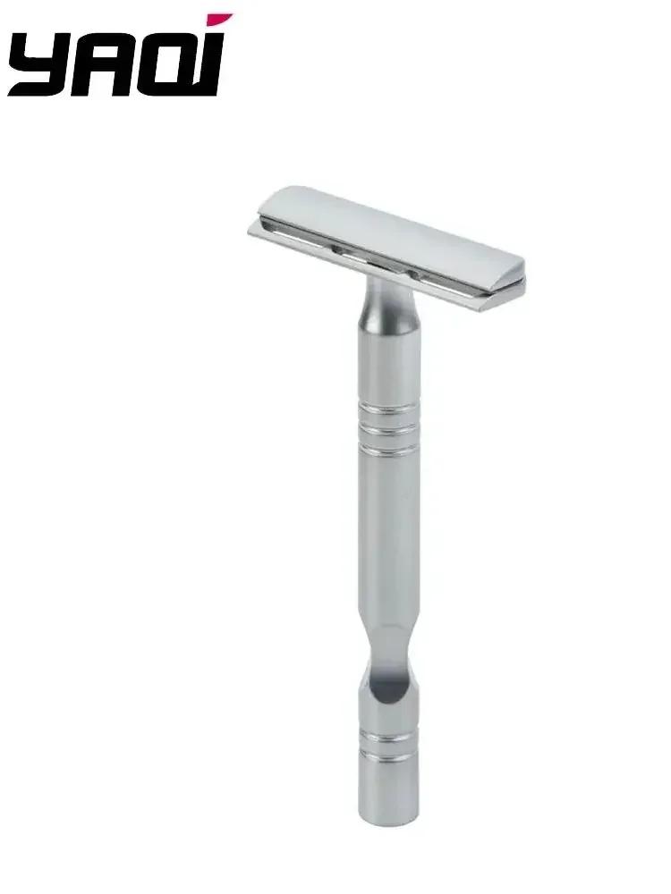 

YAQI Matte Chrome Safety Razor for Men Excalibur Single-Edged Shaving Razor AC Blade