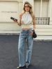 Elegant Halter Neck Off-Shoulder Sleeveless Top - High-End Summer Fashion