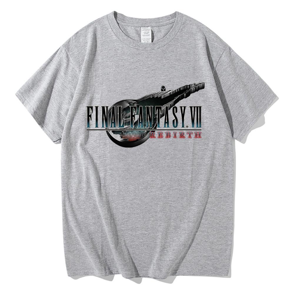 Final Fantasy VII Rebirth Heißes Spiel T-Shirt Retro Harajuku T-Shirt Sommer Baumwolle Kurzarm Top Damen Herren Anime Druck Y2K T-Shirts