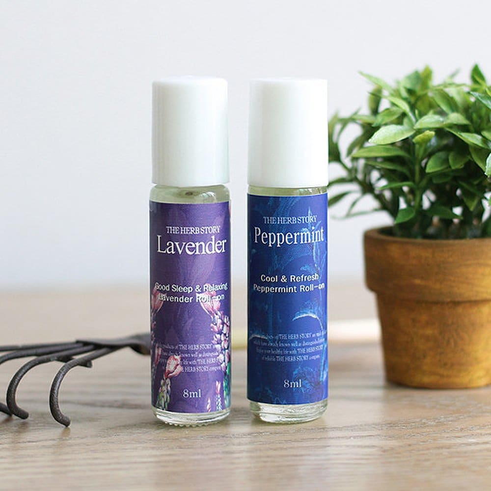 

Aroma Roll-on 8ml 2 types Lavender Peppermint Oil Therapy peppermint